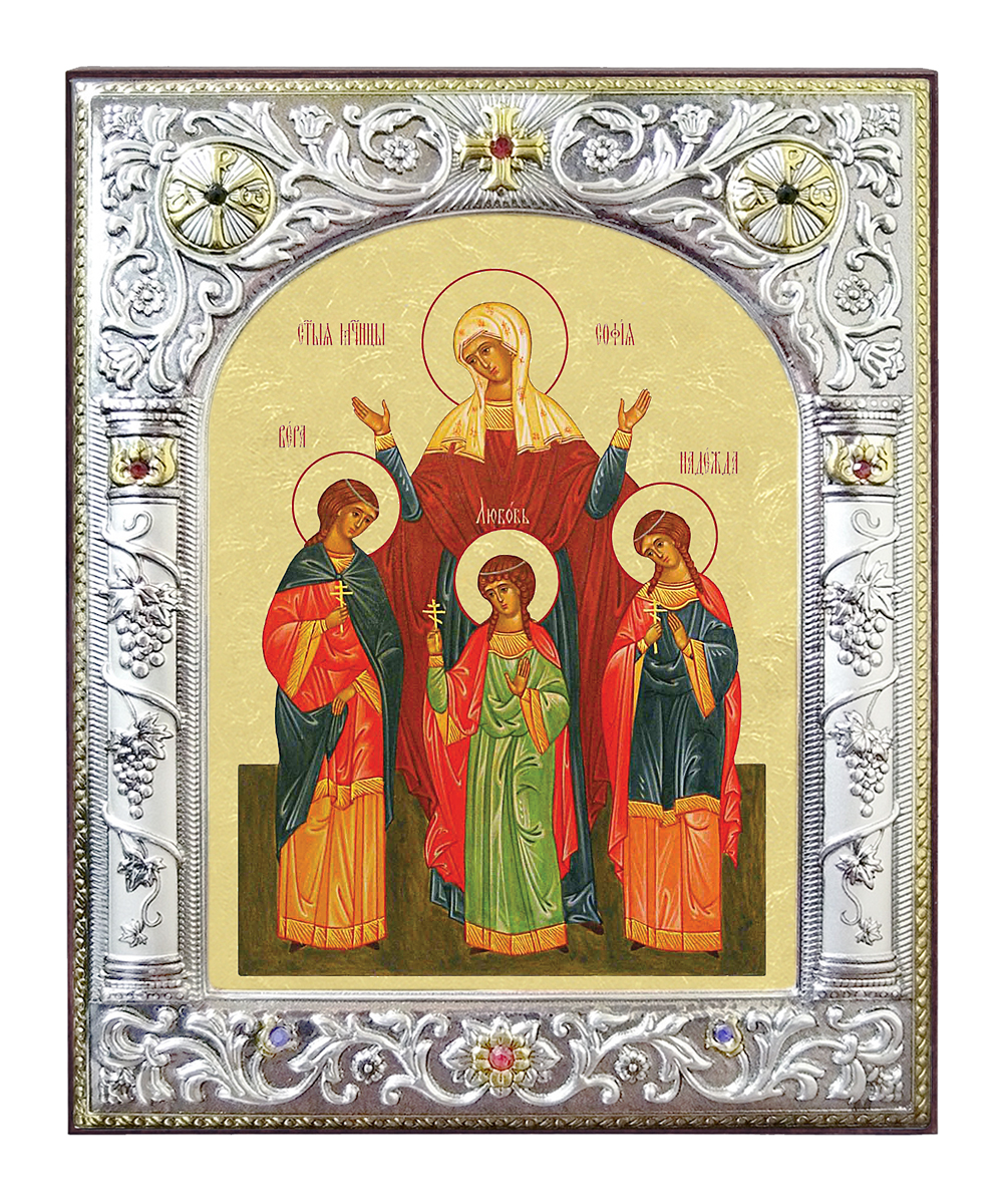 Икона "Святые мцц. Вера, Надежда, Любовь и София"