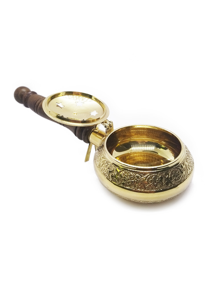 Кадильница с дер.ручкой CB040