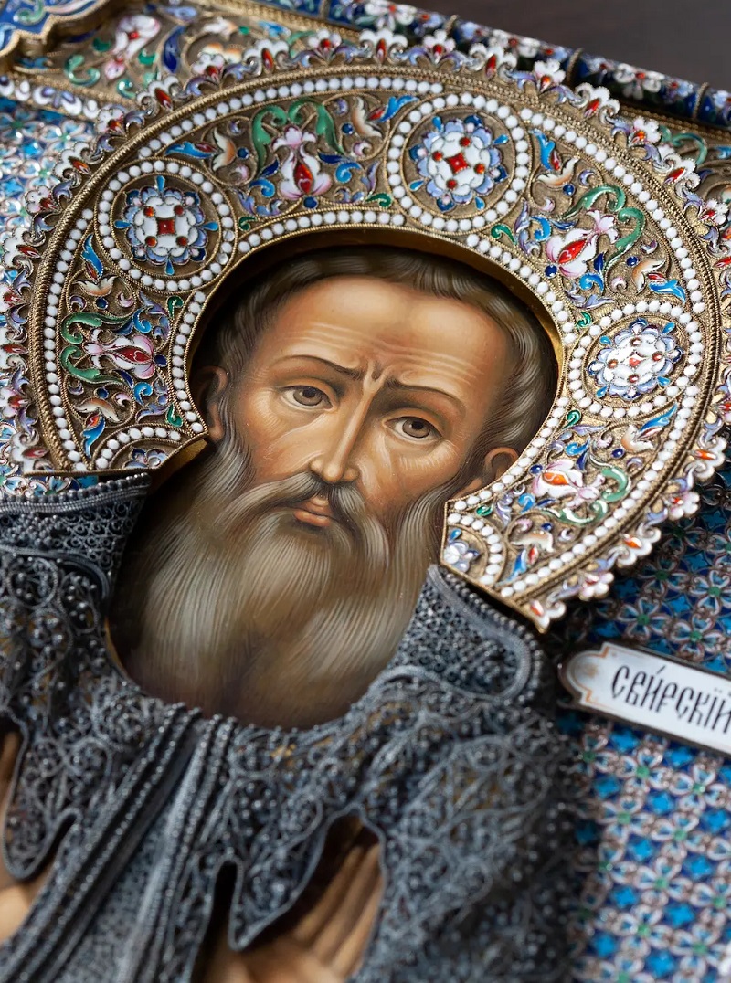 Икона Преподобный Александр Свирский