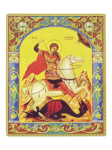 Икона "Георгий Победоносец" на броне