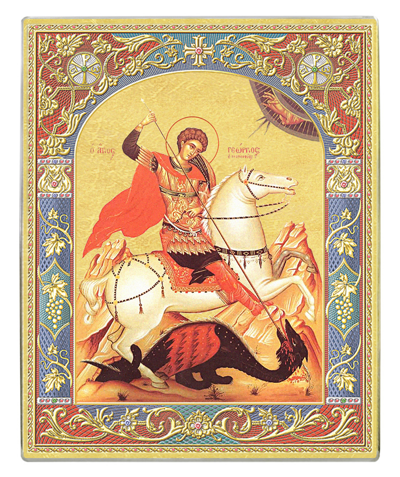 Икона "Георгий Победоносец" на броне